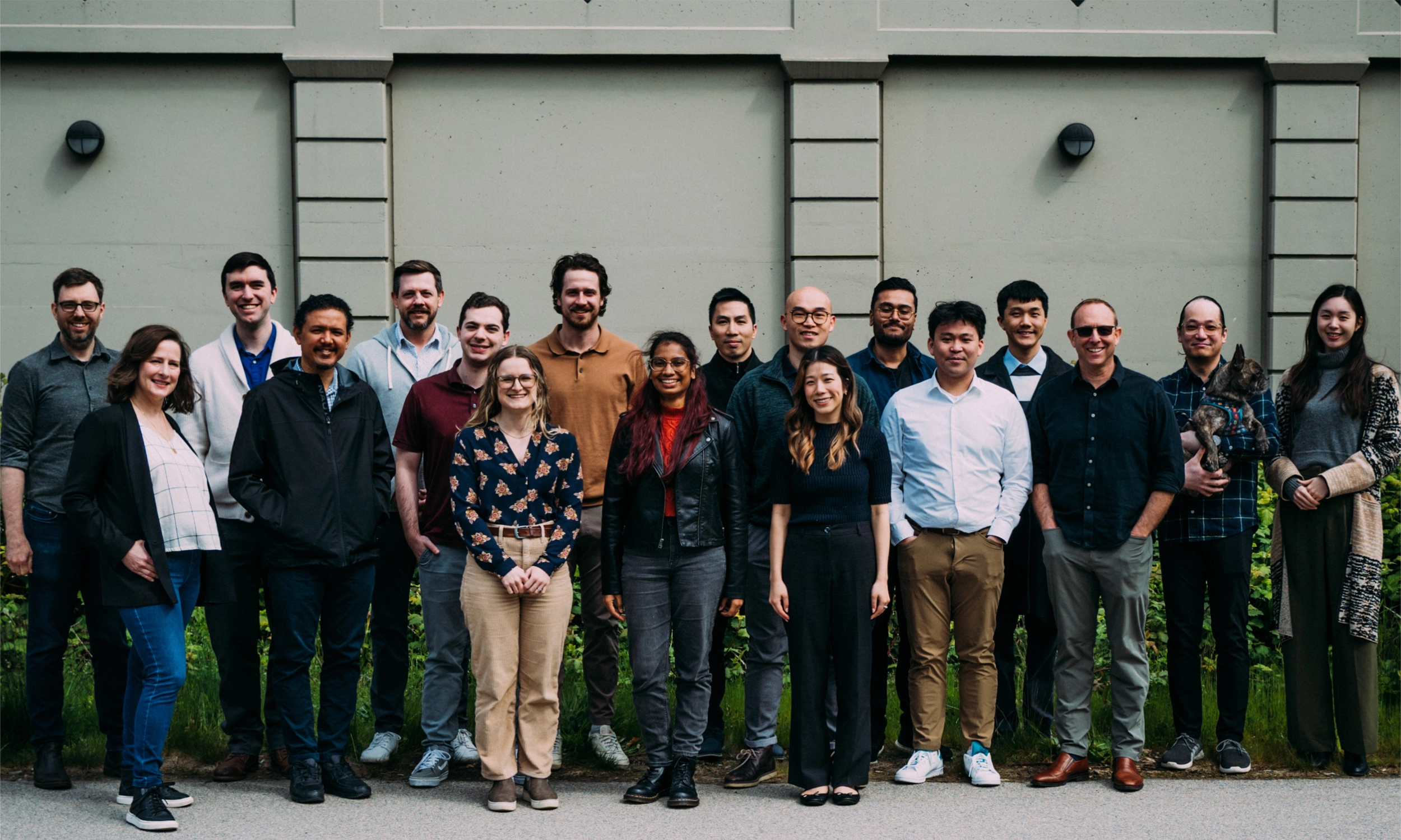 Team Sitewise gathers outside our office in Vancouver, BC to get our group photo taken.